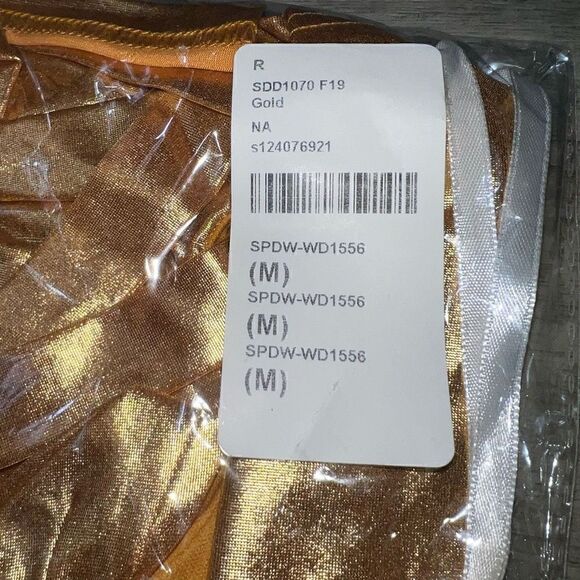 Superdown Elsa One Shoulder Gold Metallic Bodycon Mini Dress, Women’s Medium - Picture 6 of 9